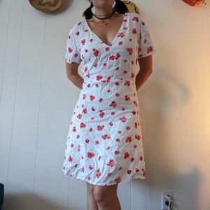Gap Women's White and Red Dress